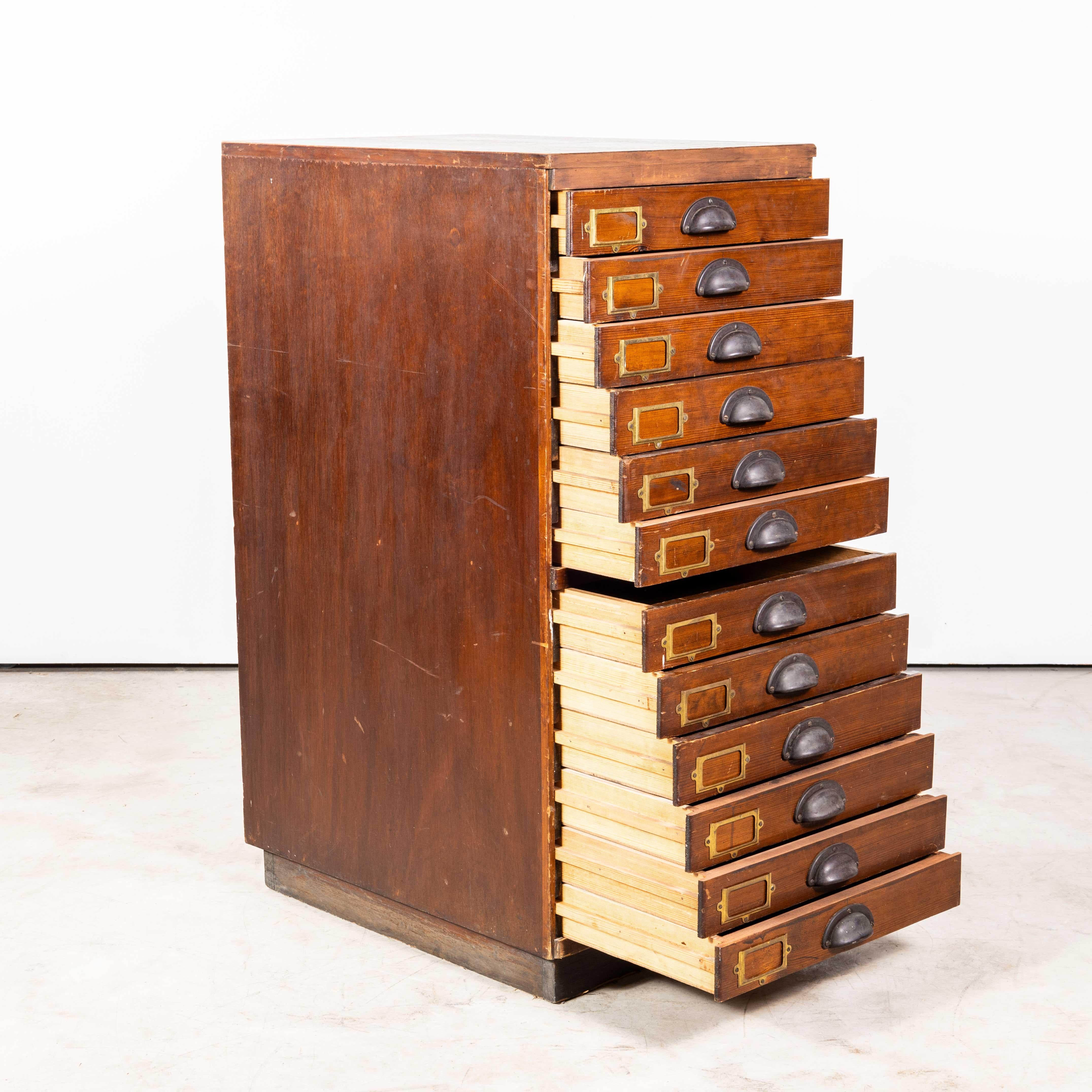 Mid-20th Century 1950's Engineers Single Drawer Units - Twelve Drawers (1227) For Sale