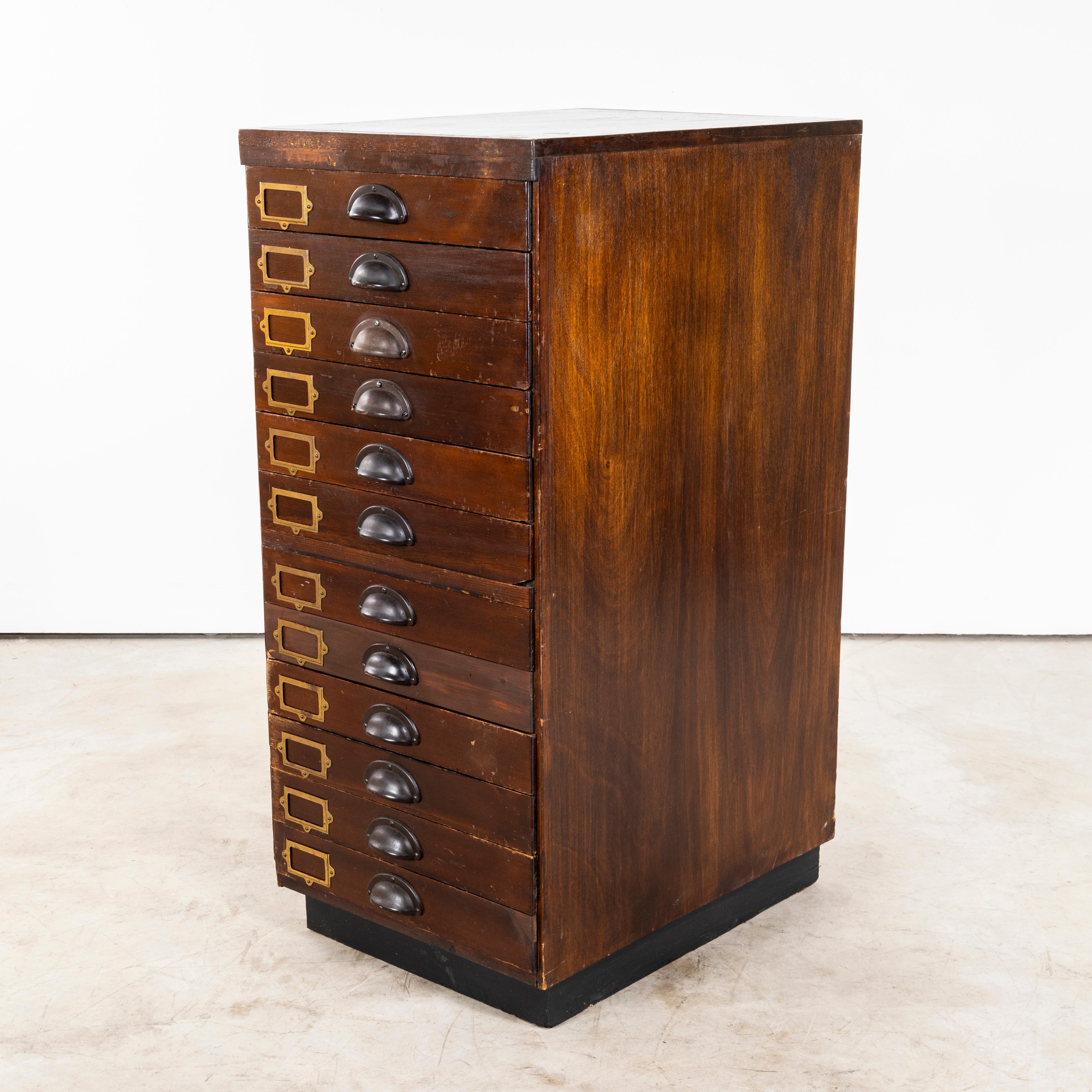 Cajoneras de los años 50 - Doce cajones (1227.3) Inglés en venta