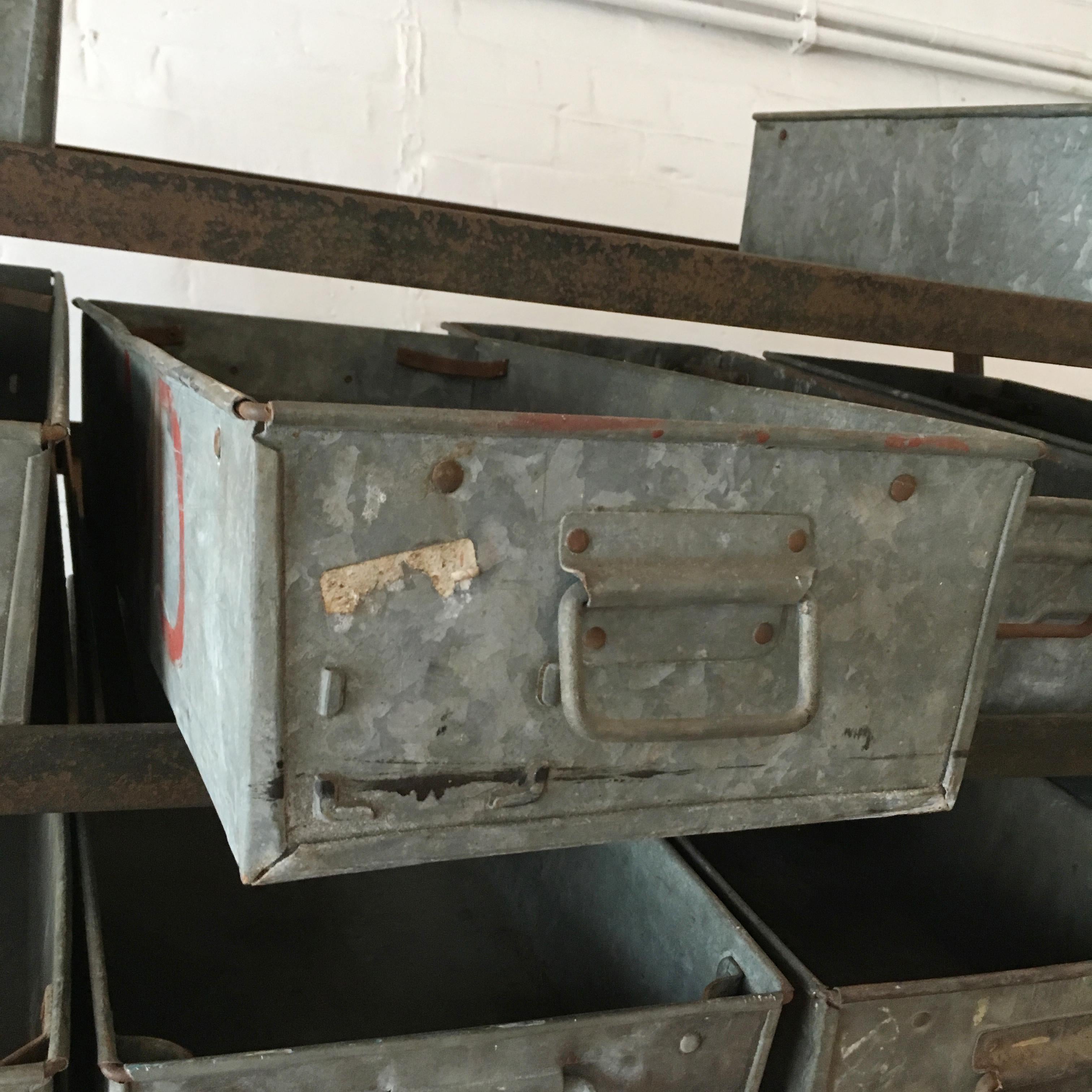 1950s Engineers Storage Racking with Drawers 4