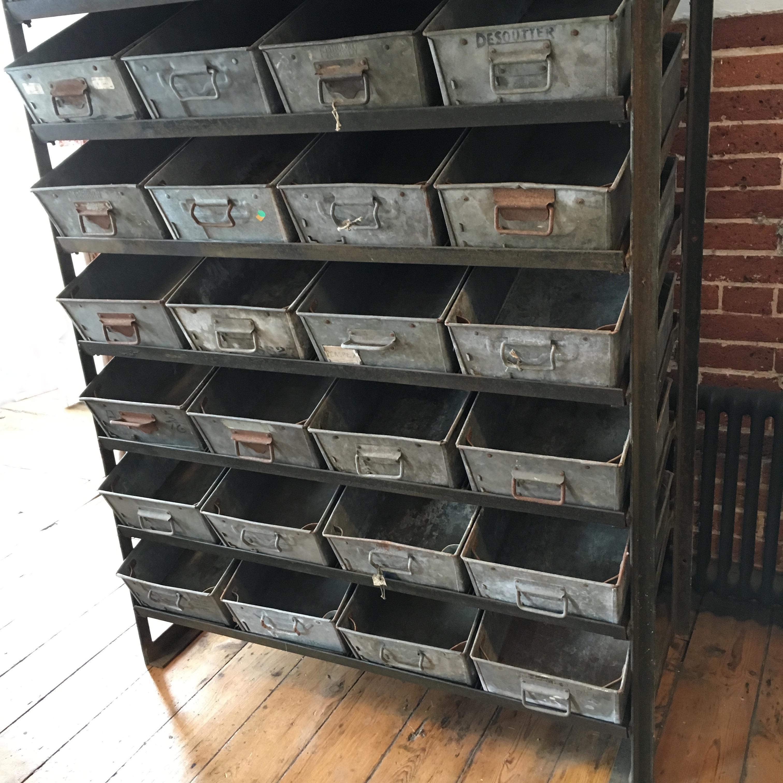 1950s Engineers Storage Racking with Drawers 1