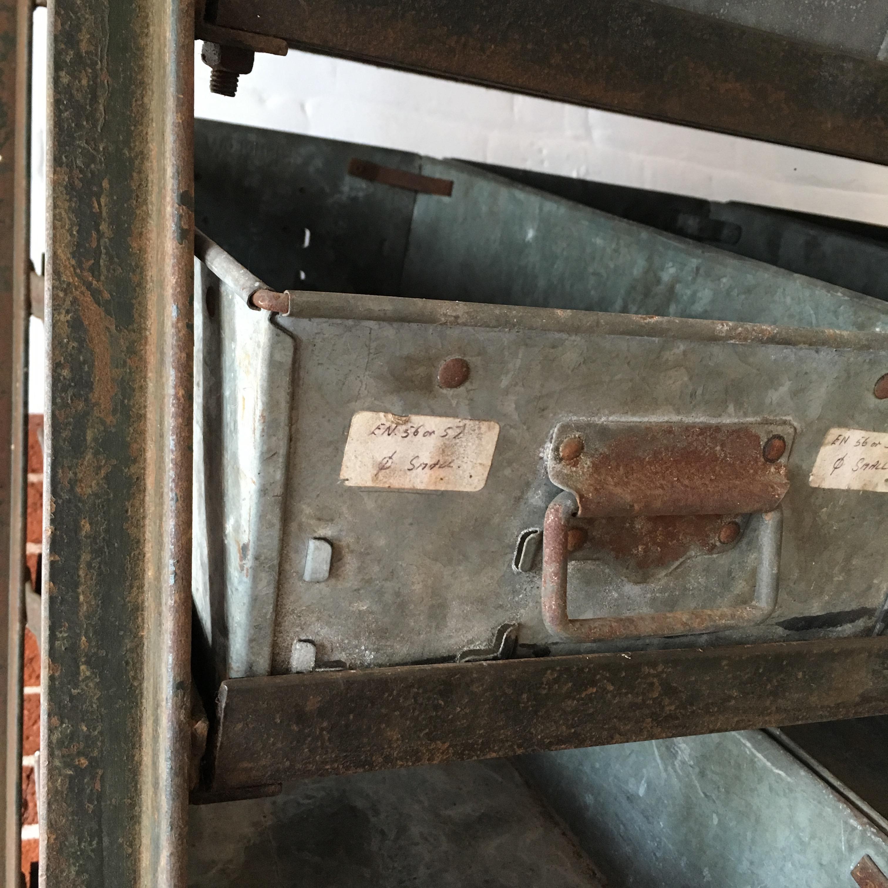 1950s Engineers Storage Racking with Drawers 2