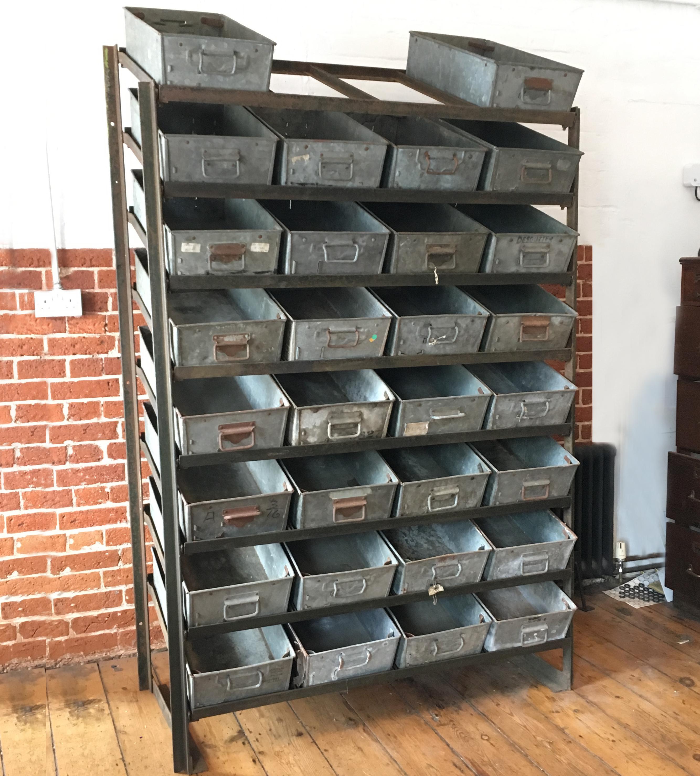 1950s Engineers Storage Racking with Drawers 3