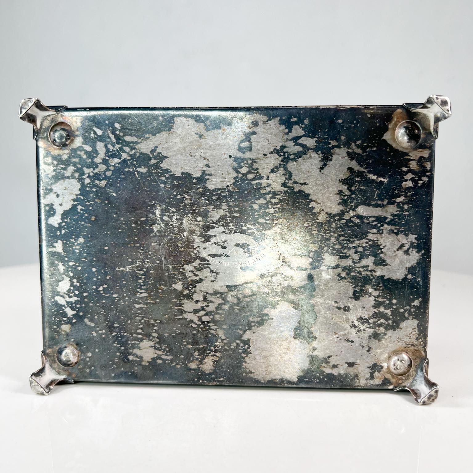 1950s England Fancy Aristocrat Vintage Silverplate Keepsake Box 1