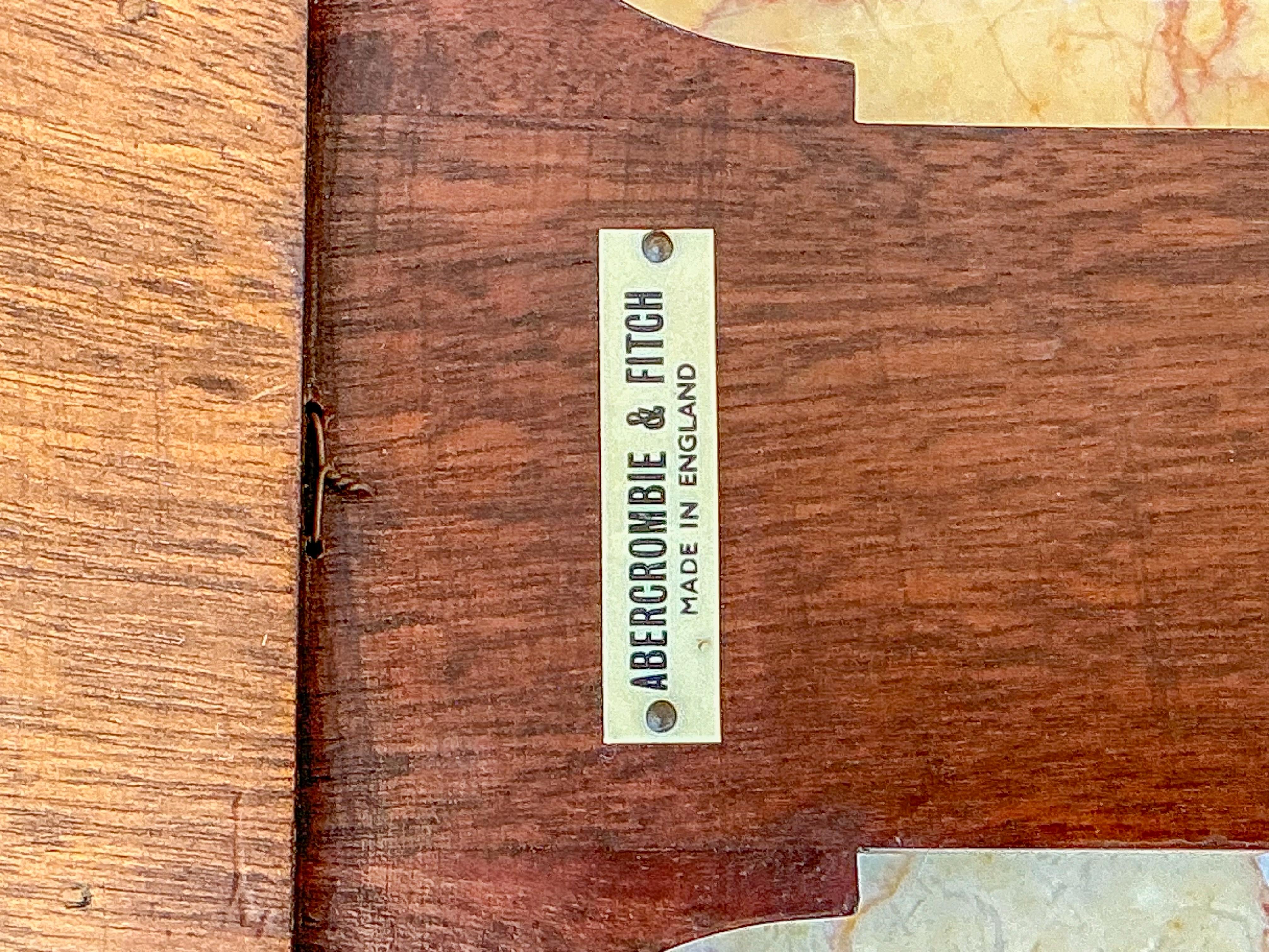 1950s English Abercrombie & Fitch Georgian Style Mahogany Stick Barometer 2