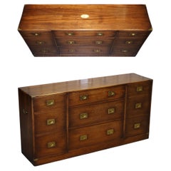 CARTOUCHE LATÉRALE DE CAMPAGNE MILITAIRE ANGLAISE BEVAN FUNNEL BRASS FITTiNGS DES ANNEES 50