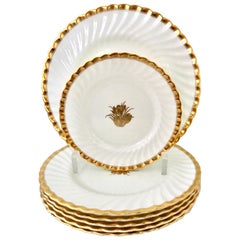 1950'S English Bone China & 22-Karat Gold "Gold Crocus", Minton S/18