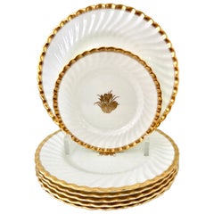 Retro 1950'S English Bone China & 22-Karat Gold "Gold Crocus", Minton S/18