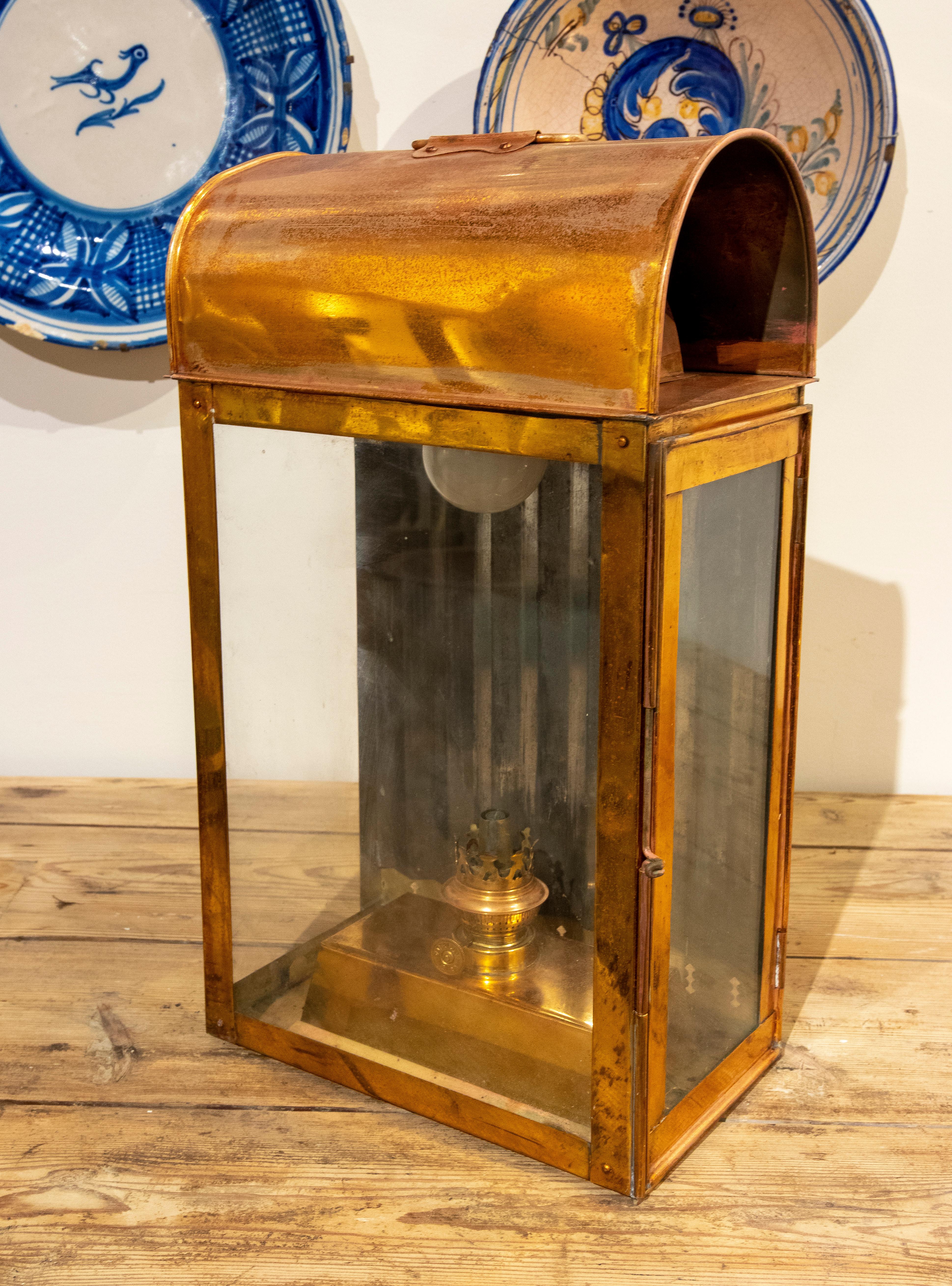copper oil lamp