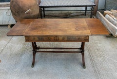 1950s English Mahogany Writing Desk with Drawers