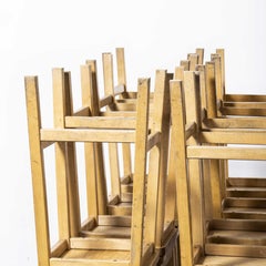 1950's English Oak School Laboratory High Stools - 60cm