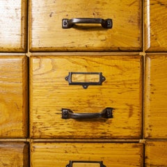 1950s English Oak Tall Multi Drawer Chest of Drawers, Twenty One Drawers