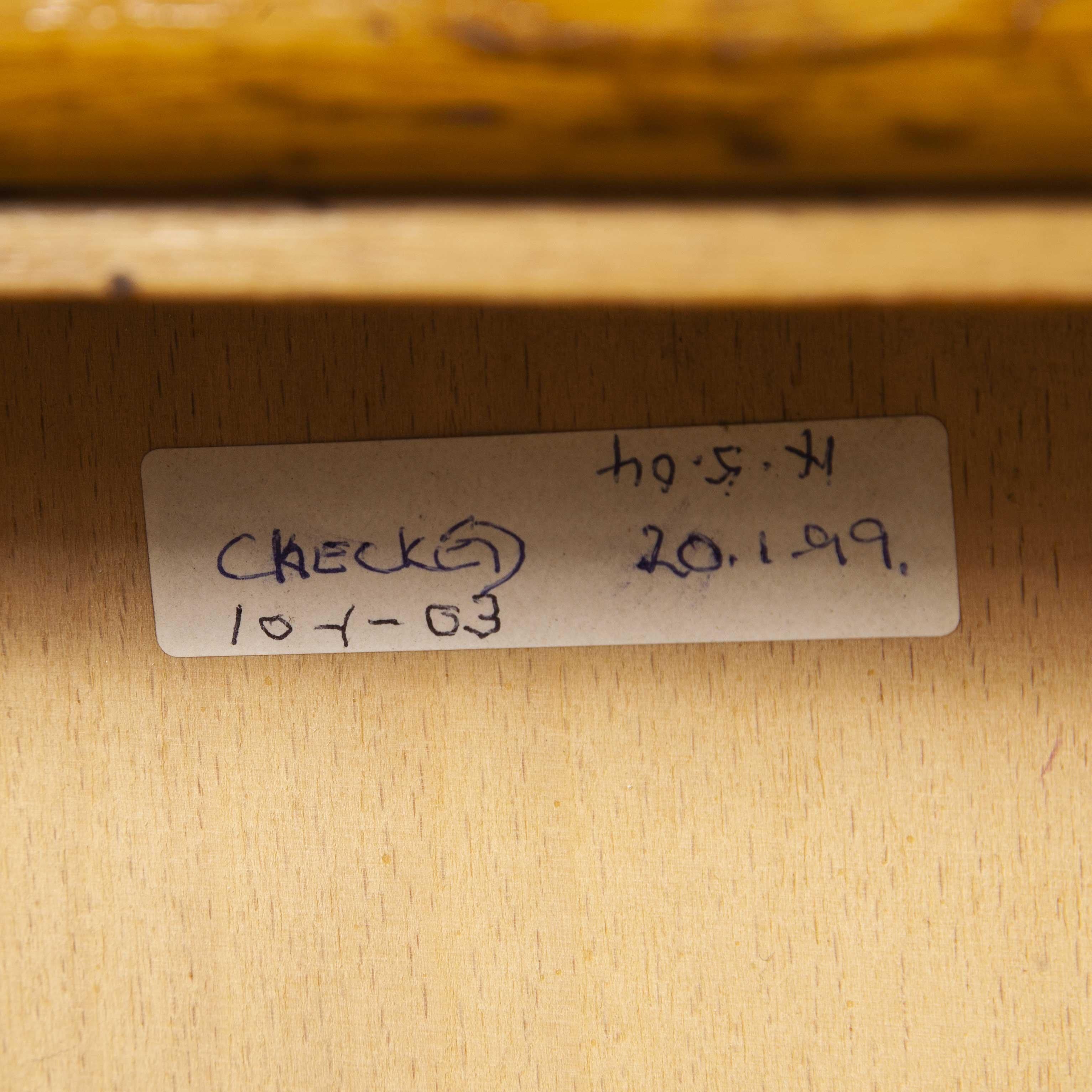 1950s English Tall Slim Oak Multi Drawer Chest of Drawers, Fourteen Drawers 6