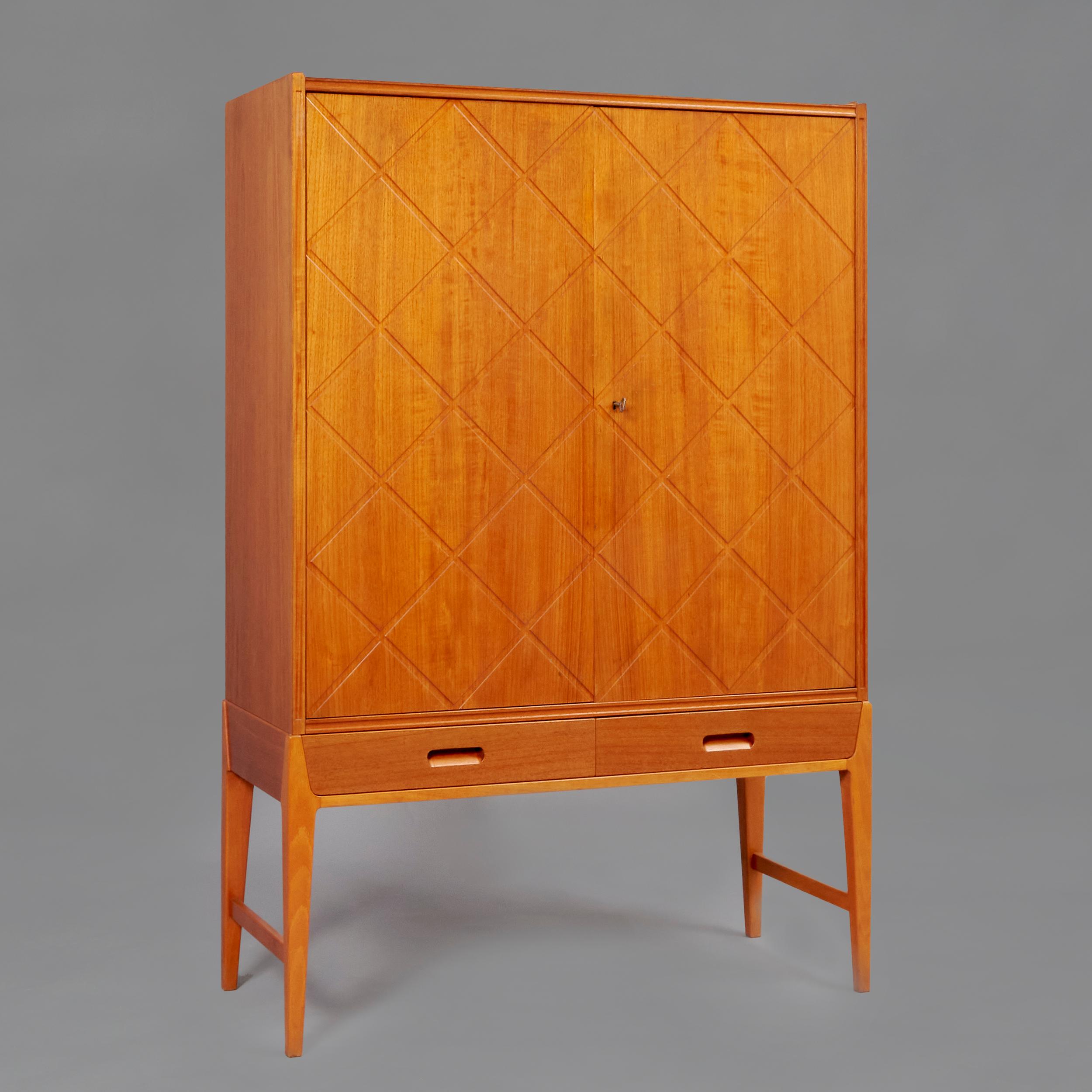 1950s Eric Johansson Teak Wood Cabinet In Good Condition For Sale In Madrid, ES