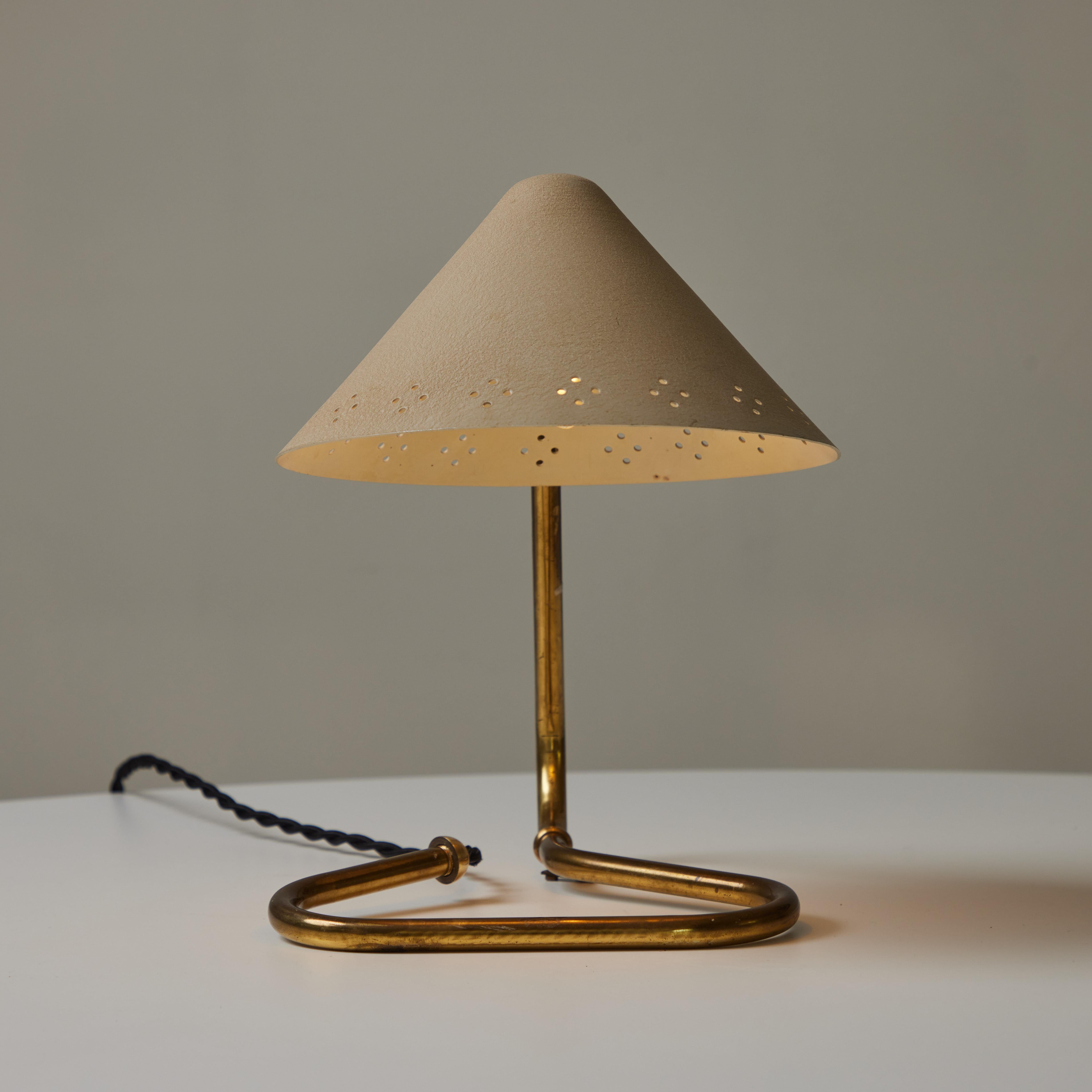 Swedish 1950s Erik Warna 'GK14' Perforated Shade Table Lamp