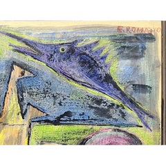 1950’s E.Romano “Still Life” Mixed Media Painting