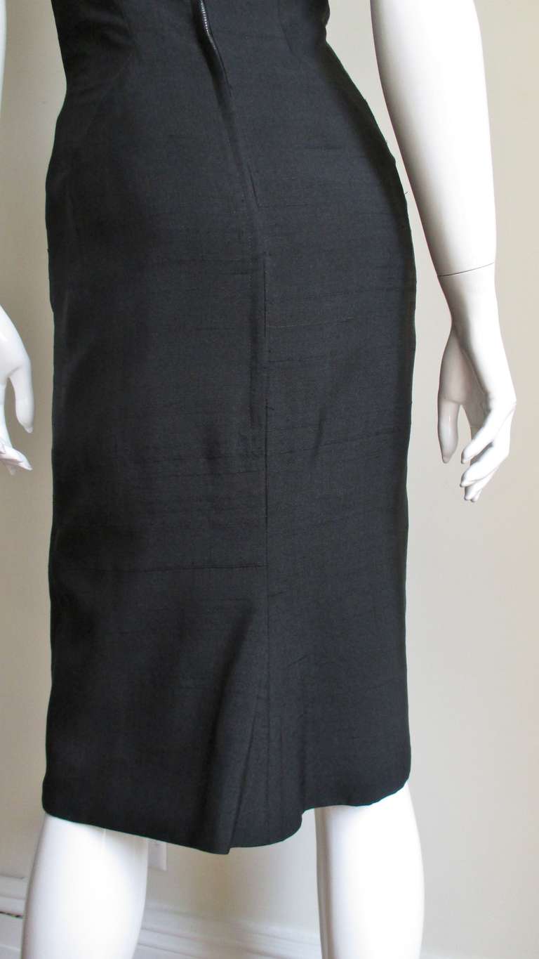  Louis Estevez Bodycon-Kleid aus Seide, rückenfrei, 1950er im Angebot 5