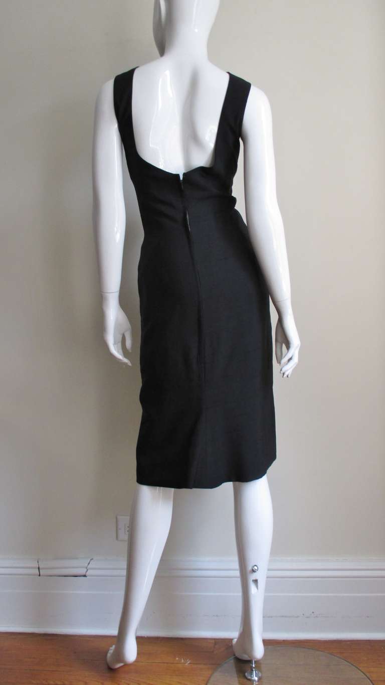  Louis Estevez Silk Bodycon Backless Dress 1950s For Sale 3