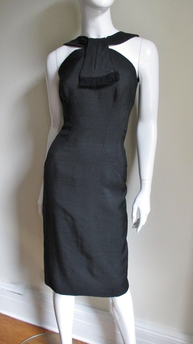 Louis Estevez Silk Bodycon Backless Dress 1950s For Sale at 1stDibs ...