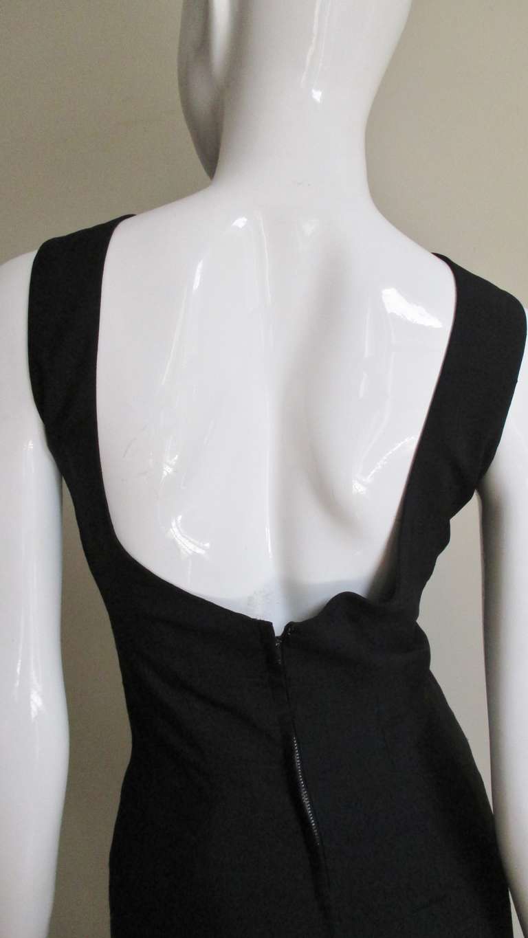  Louis Estevez Silk Bodycon Backless Dress 1950s For Sale 1