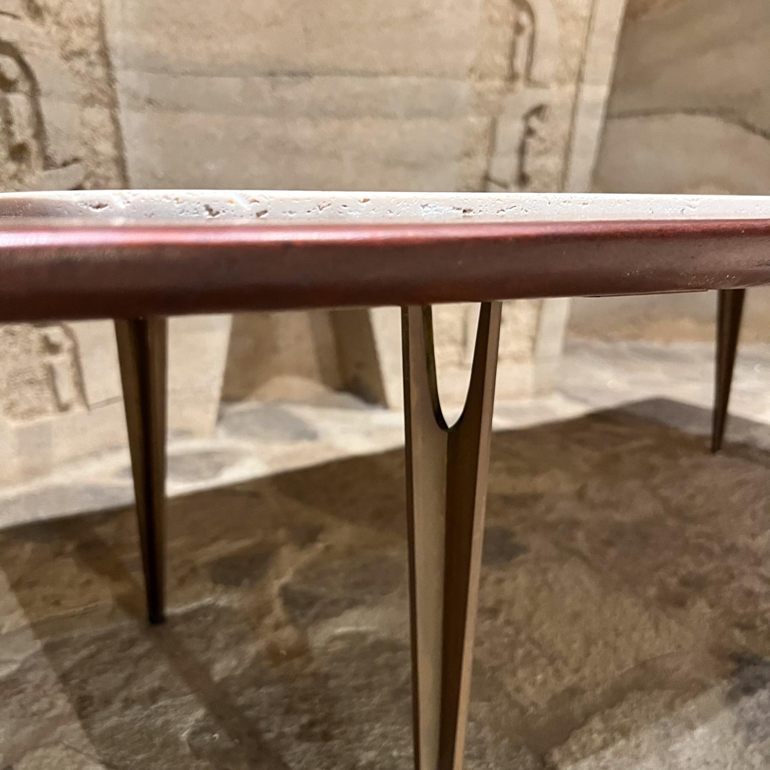 1950s Table à café Eugenio Escudero Acajou Marbre Bronze en vente 5