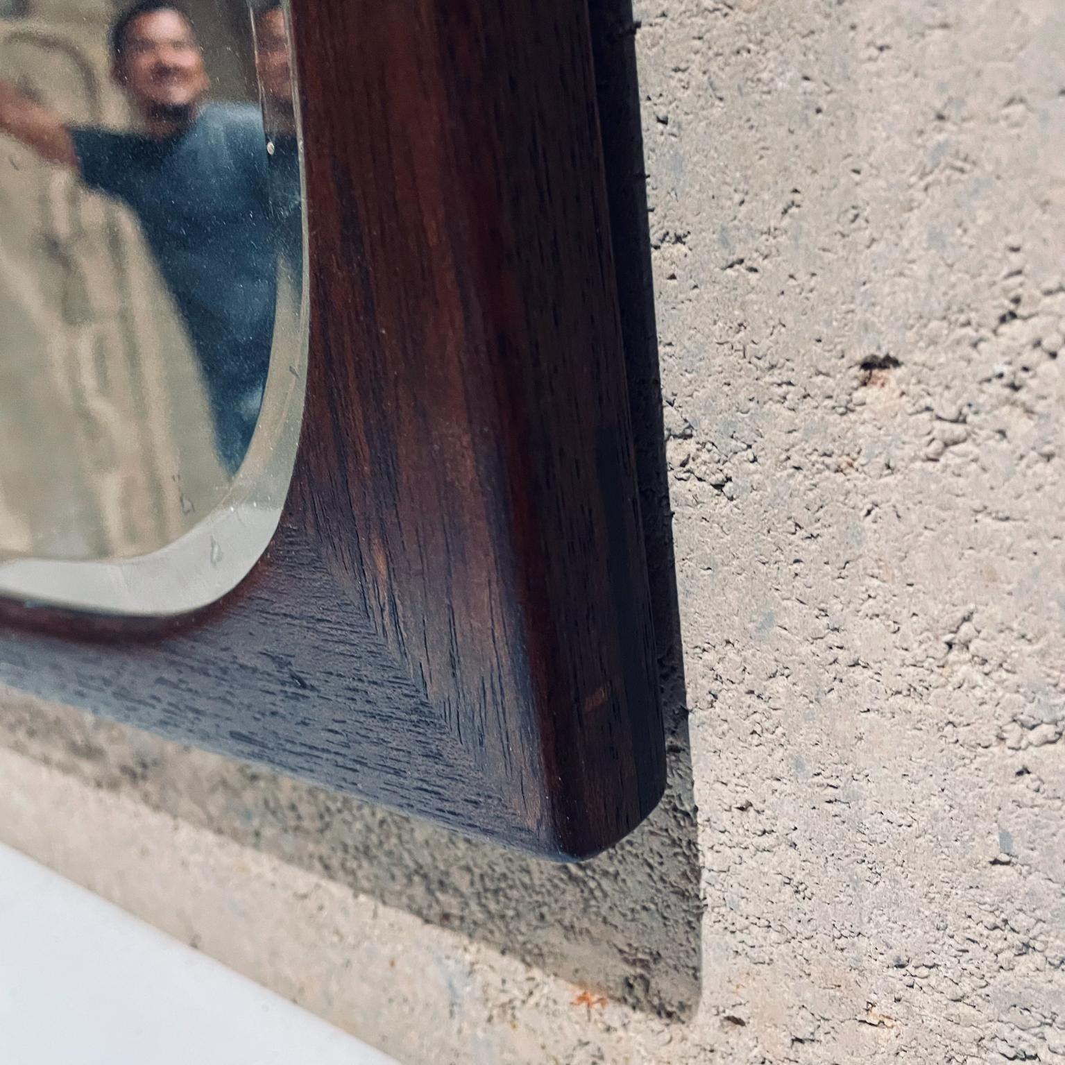 1950s Eugenio Escudero Wall Mirror Mahogany Mexico City For Sale 6