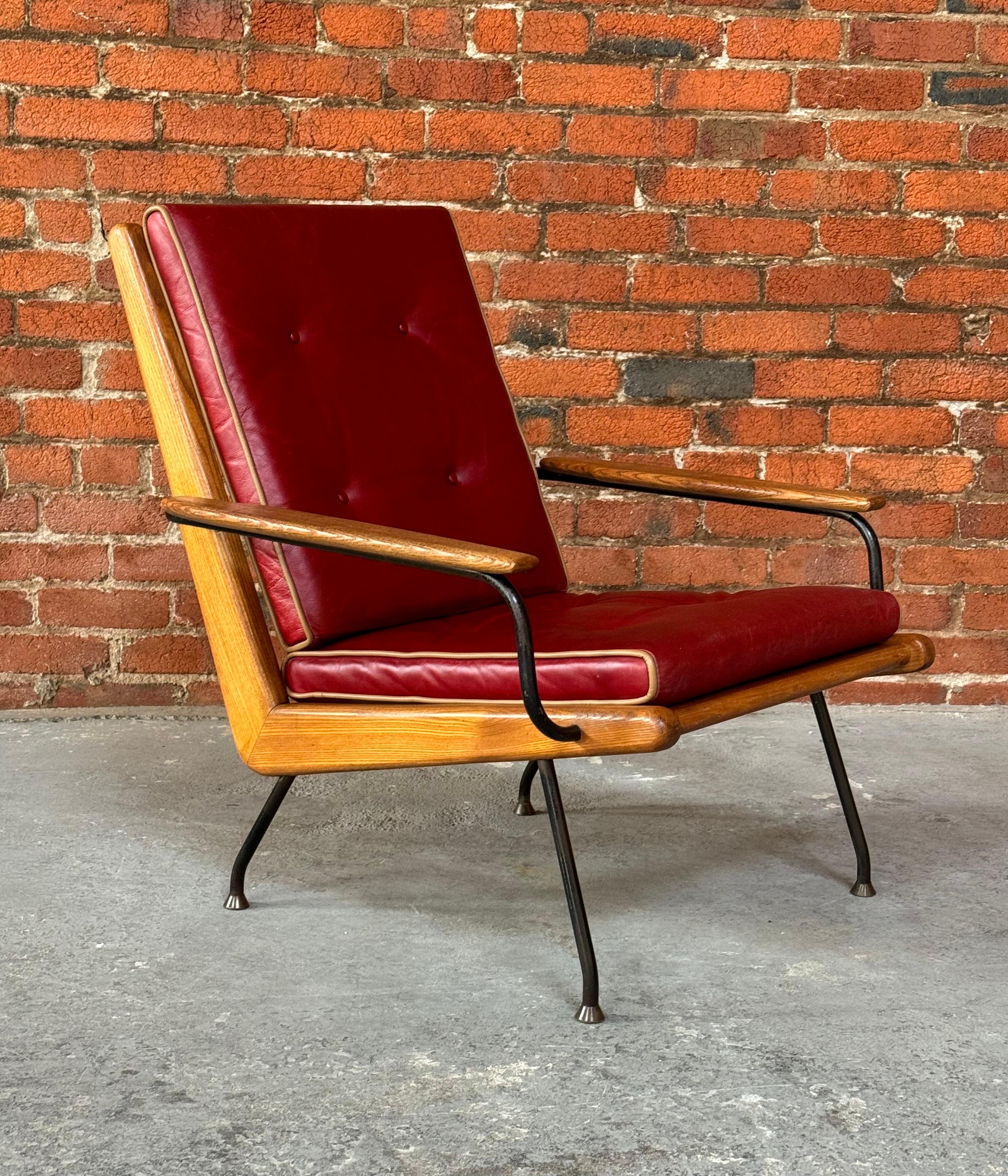 1950s European Armchair in the style of Jean Prouve In Good Condition For Sale In Oakland, CA