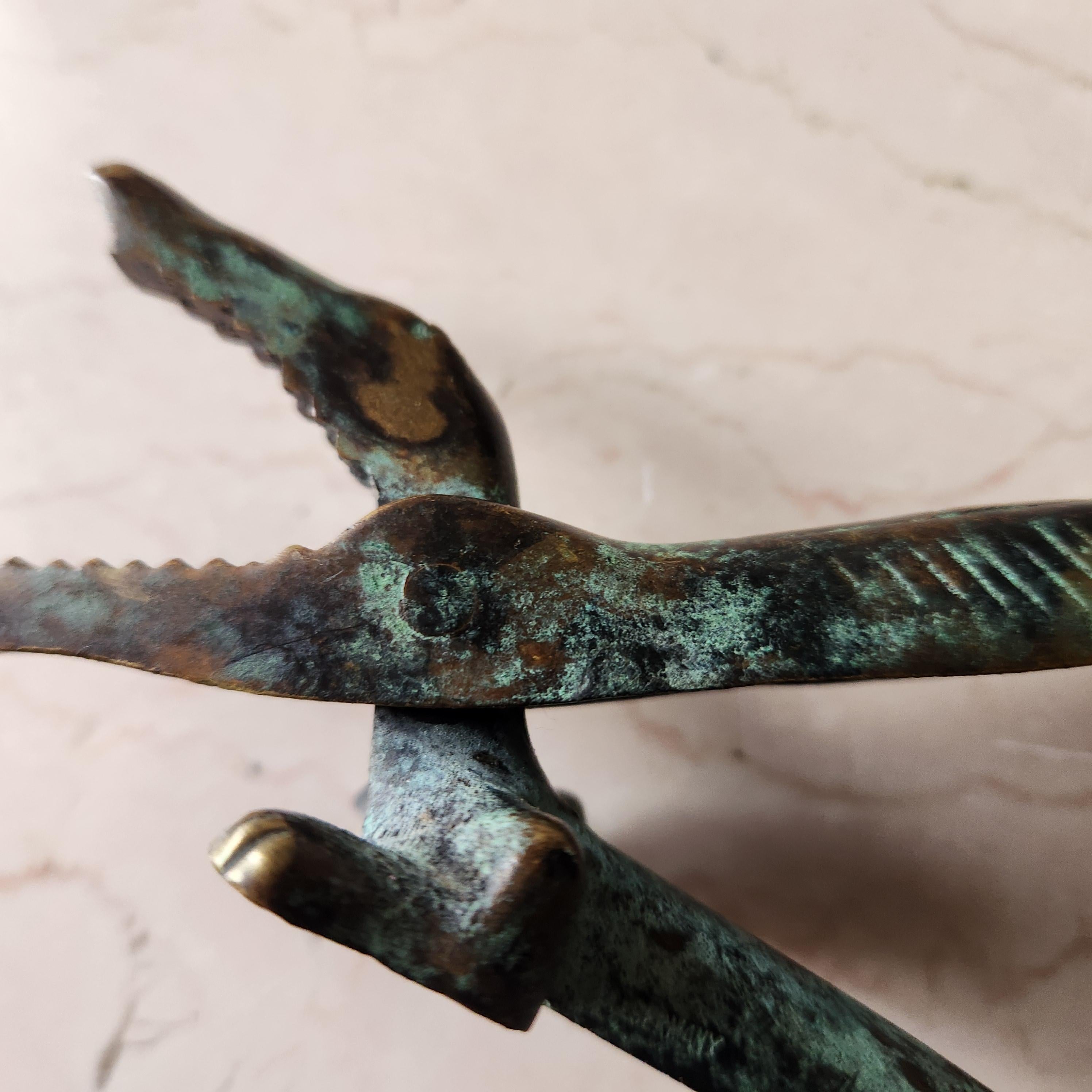 Casse-noisette européen des années 1950 en bronze avec crocodile Walter Bosse Style Auböck en vente 8