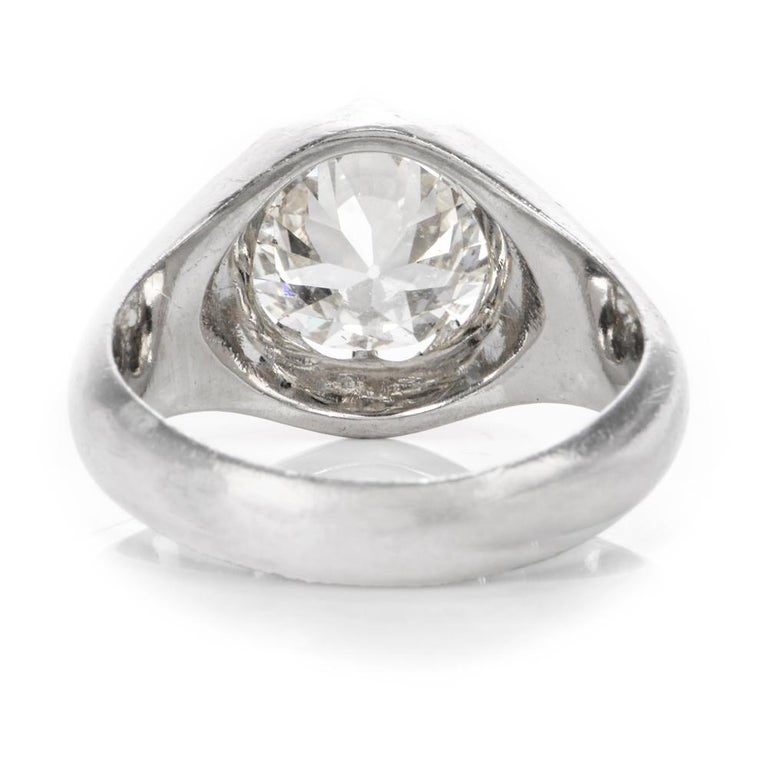 1950s European Diamond Men’s Platinum Gypsy Ring at 1stDibs gypsy