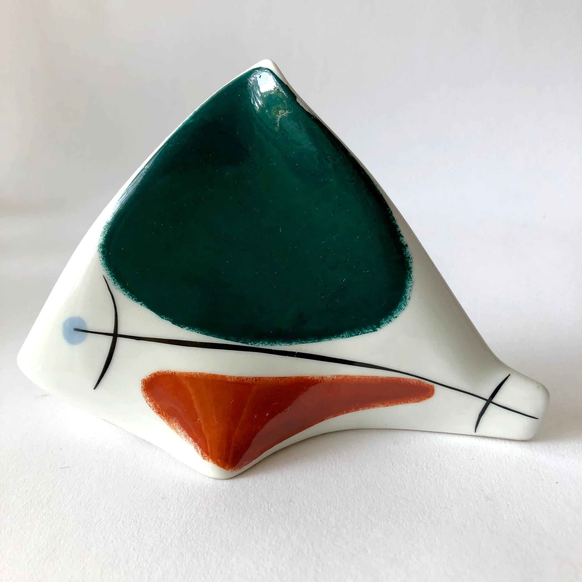 Estonian 1950s European Modernist Porcelain Fish Sculpture
