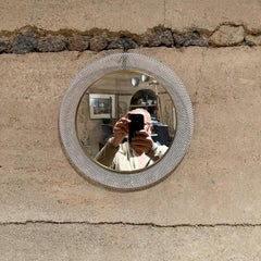 1950s European Mesh Wall Mirror Expandable Metal Frame