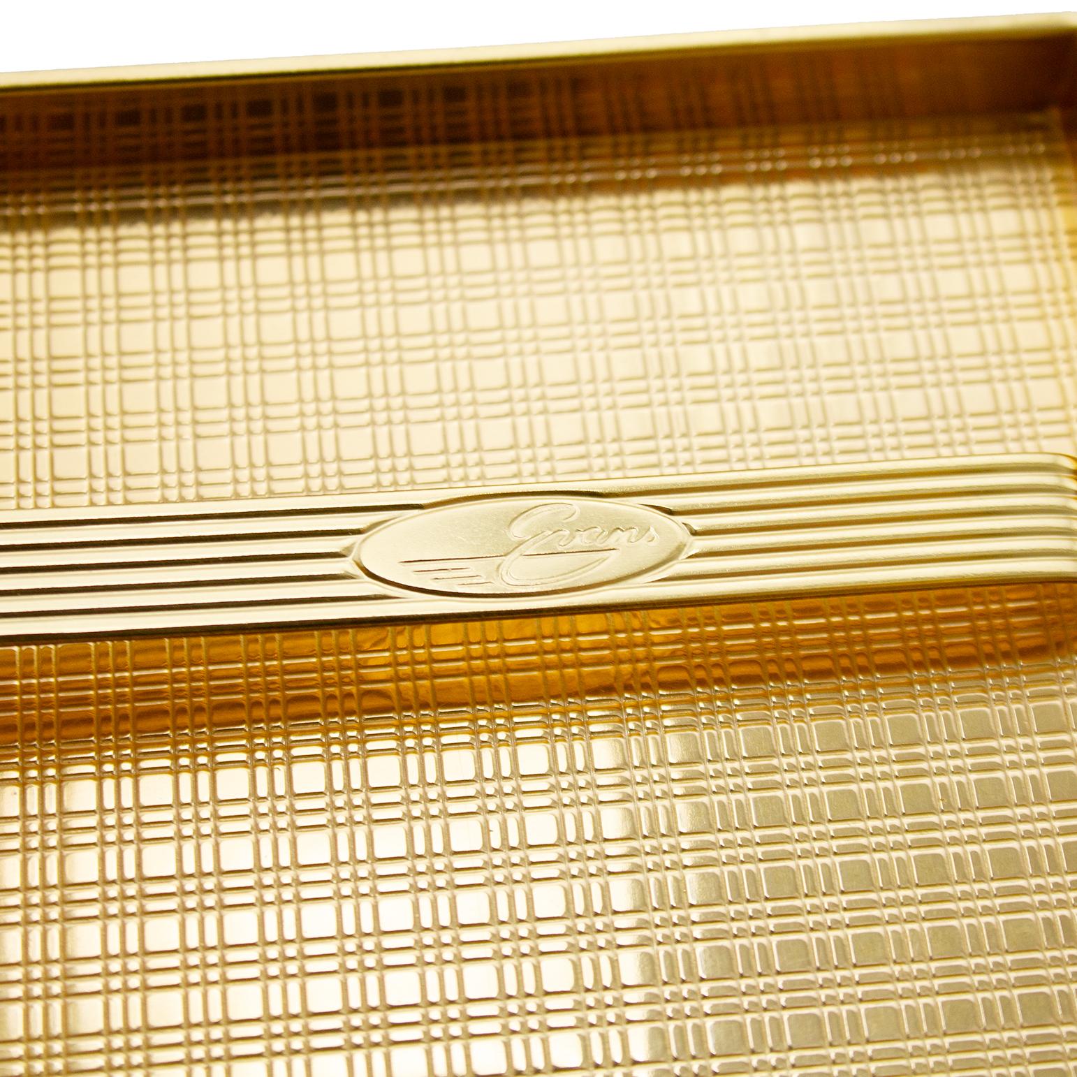 1950s Evans Gold Metal Small Square Evening Minaudière 3