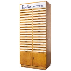 Used 1950s Excelsior Haberdashery Multi Drawer Button Cabinet, Thirty Four-Drawer