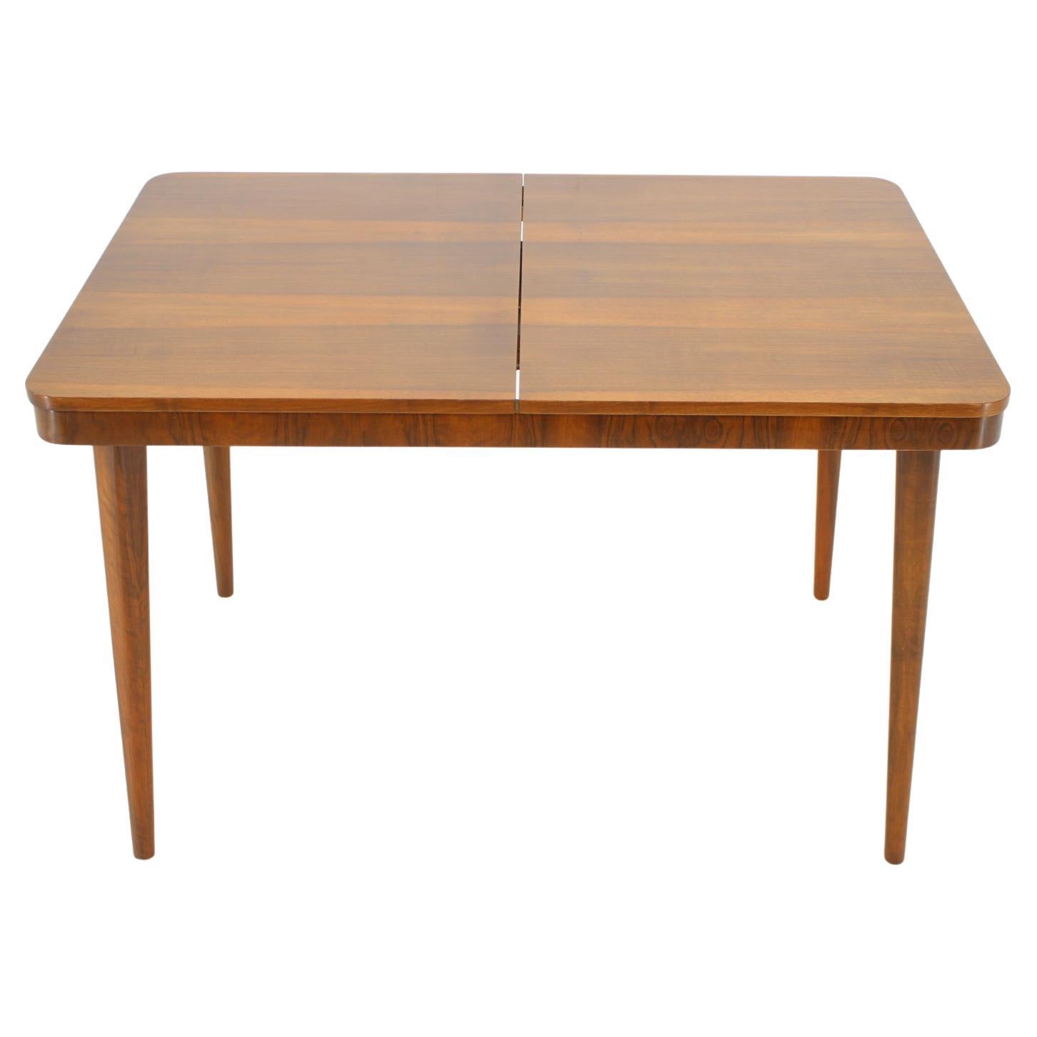 1950s Extendable Dining Table in Walnut by UP zavody, Czechoslovakia For Sale