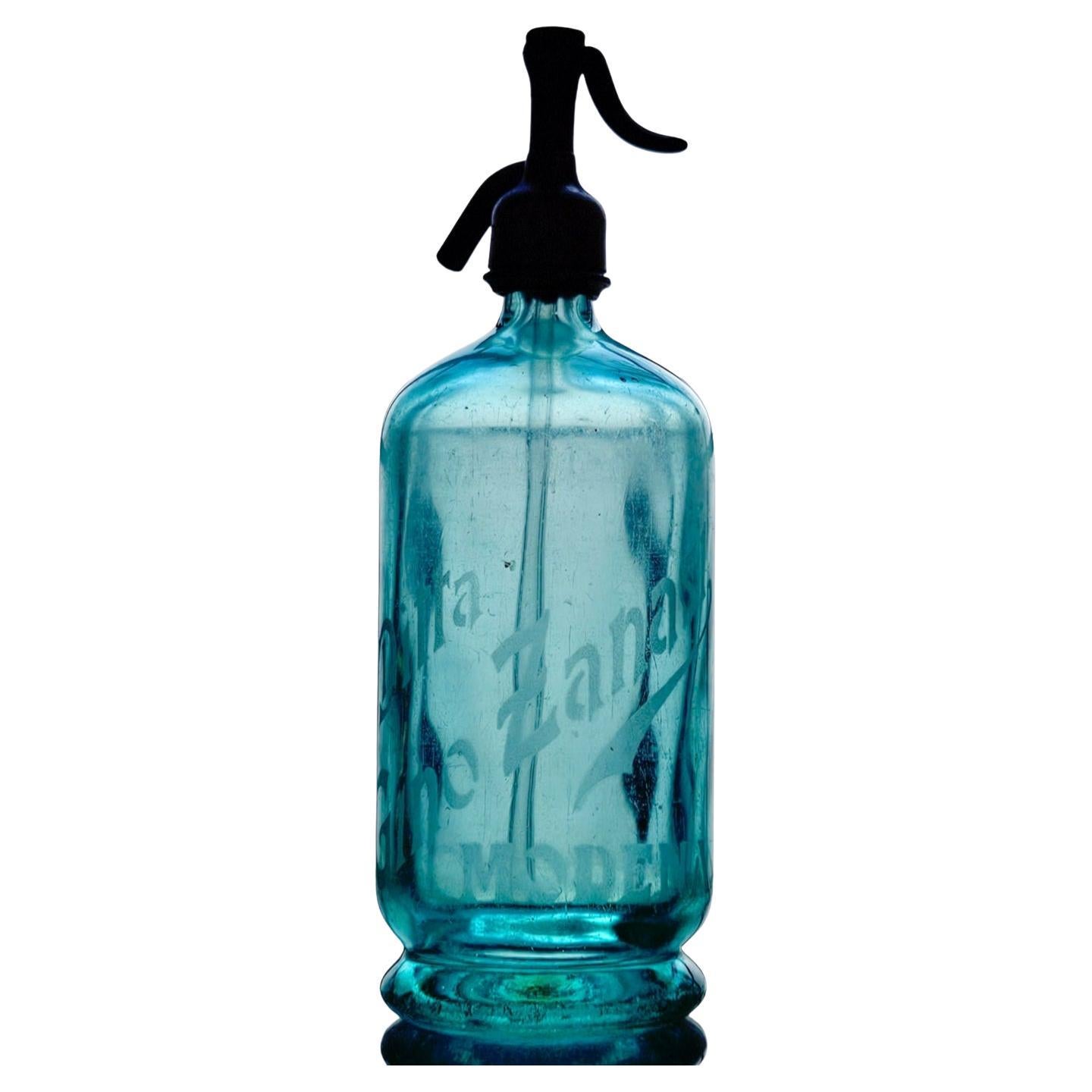 Bottiglia di soda blu turchese extra large degli anni '50