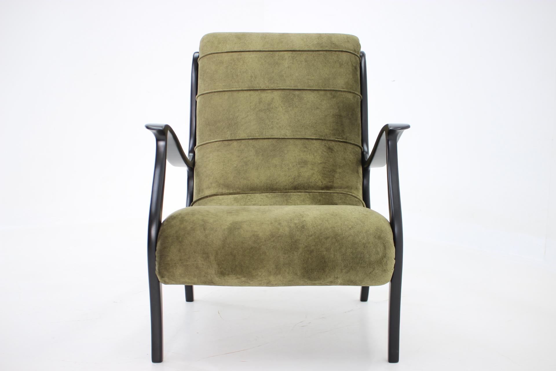 20th Century 1950s Ezio Longhi Bentwood Armchair, Italy, Restored For Sale