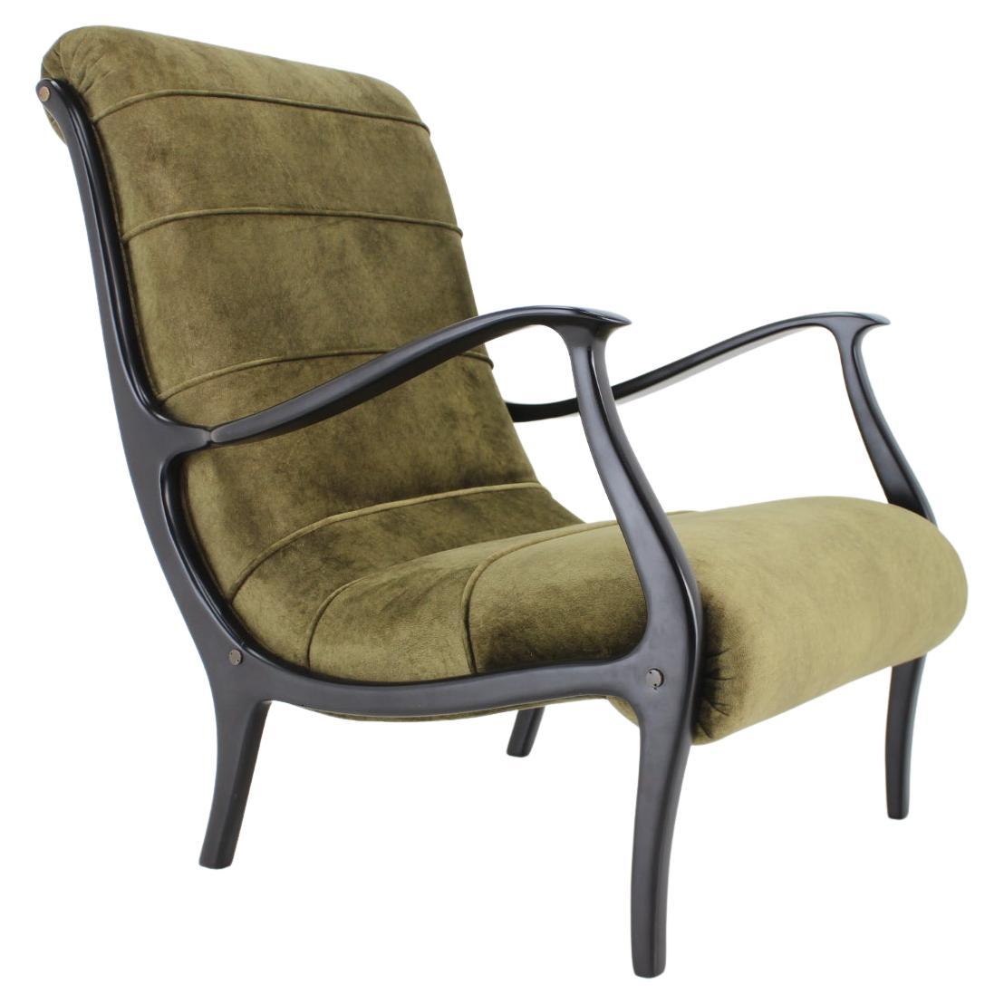 1950s Ezio Longhi Bentwood Armchair, Italy, Restored For Sale