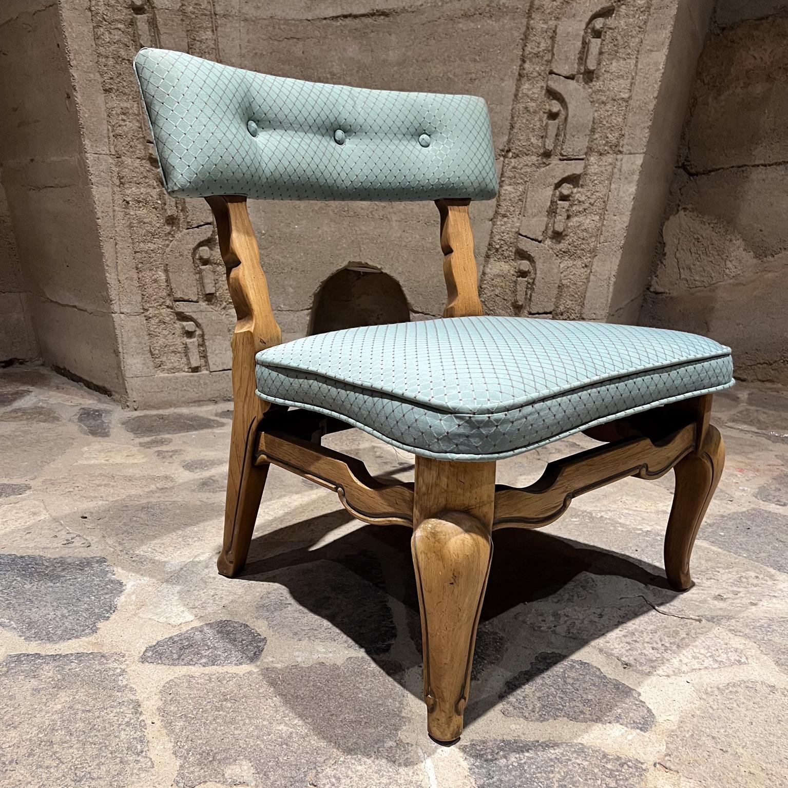 1950s Fabulous Blue French Slipper Chairs by Thomasville 2