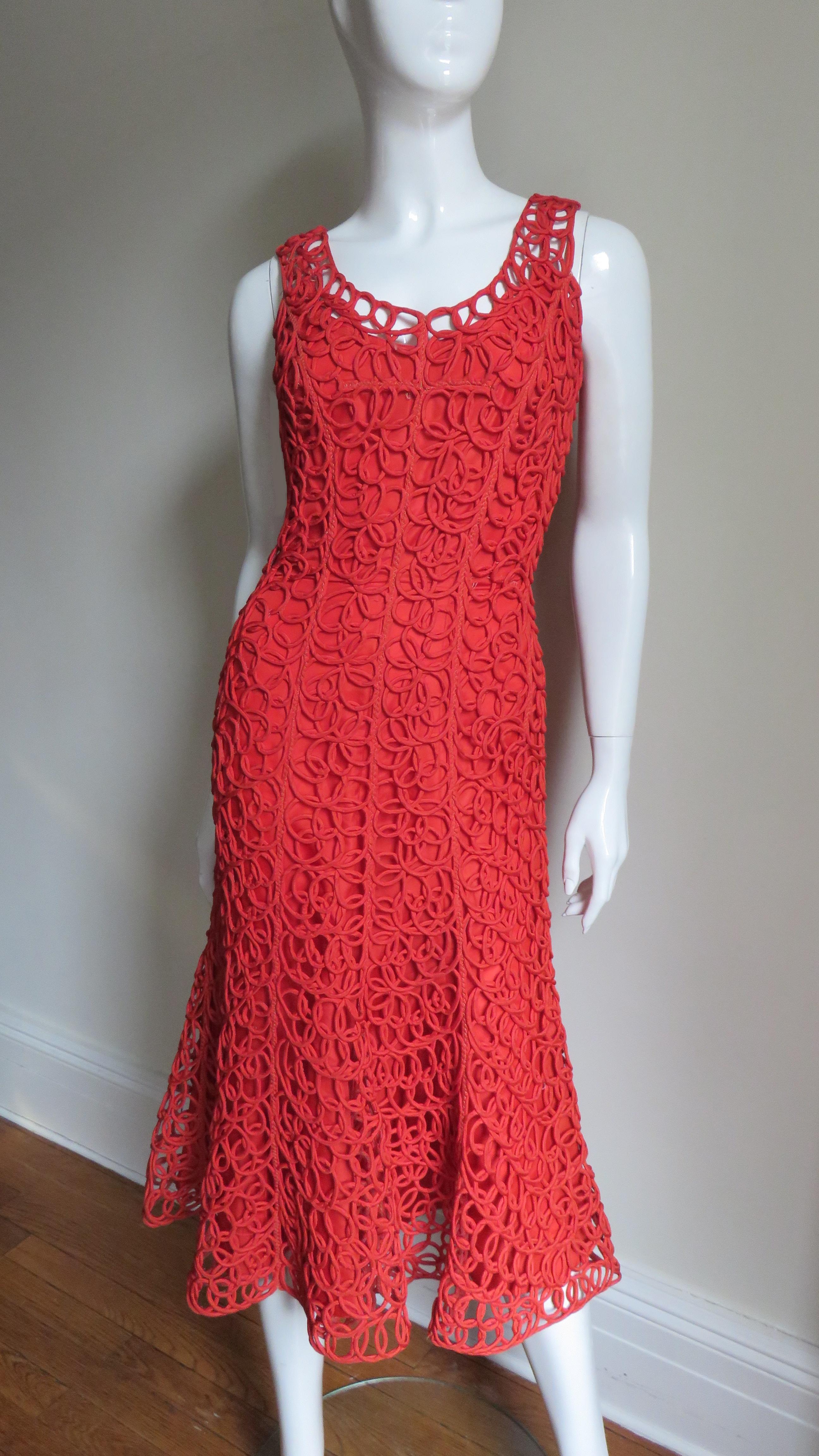 Women's  1950s Coil Piped Dress 