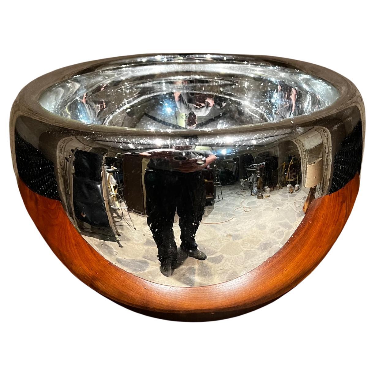 1950s Fabulous Hand-Blown Mercury Glass Bowl Mexico