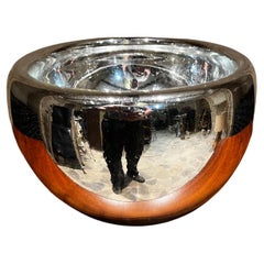 Fabuleux bol en verre mercuré soufflé à la main des années 1950, Mexique