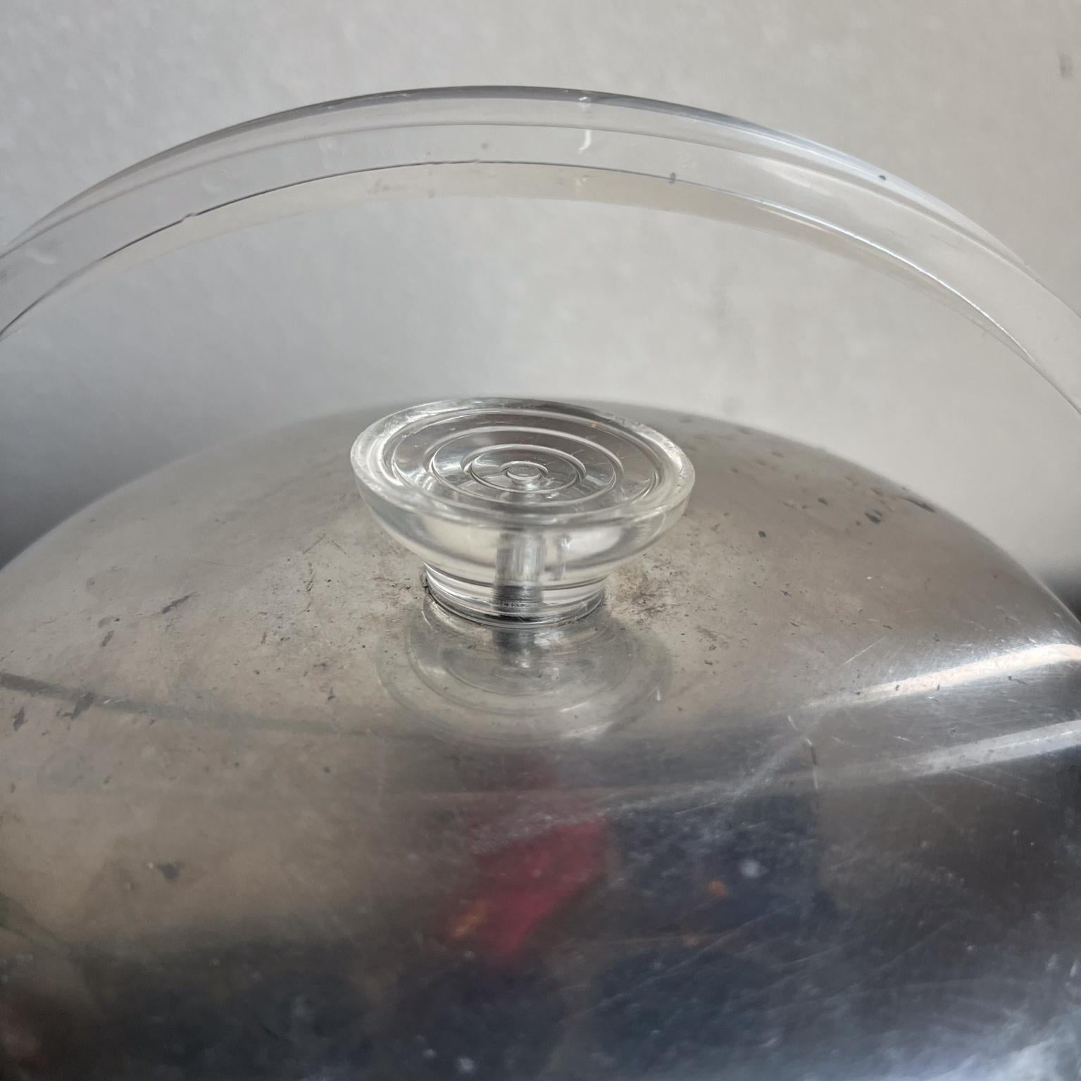 1950s Fabulous Ice Bucket by Kromex Lucite & Aluminum For Sale 3
