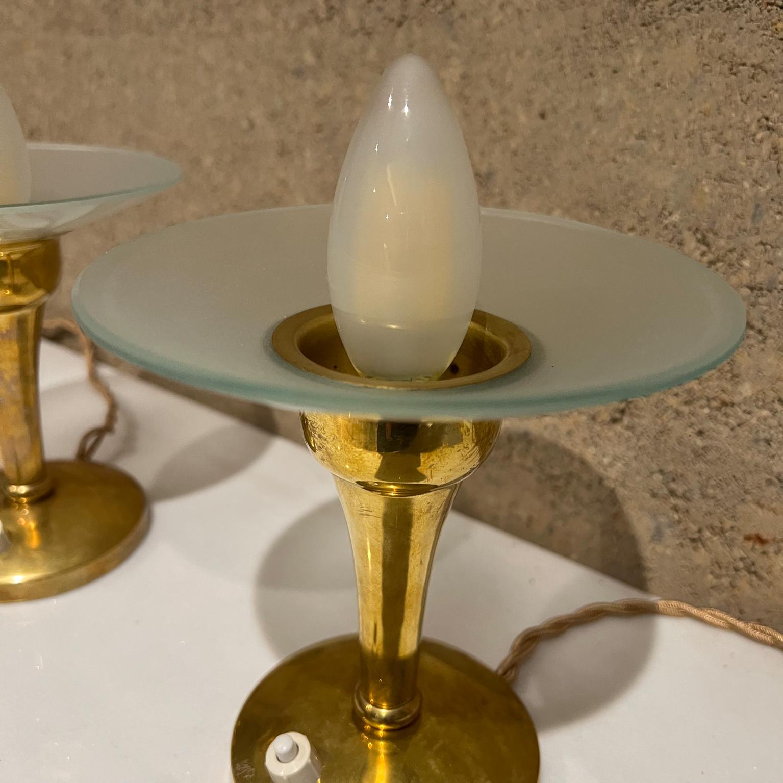 1950s Fabulous Italian Brass Table Lamps Style Gio Ponti Fontana Arte Italy For Sale 5