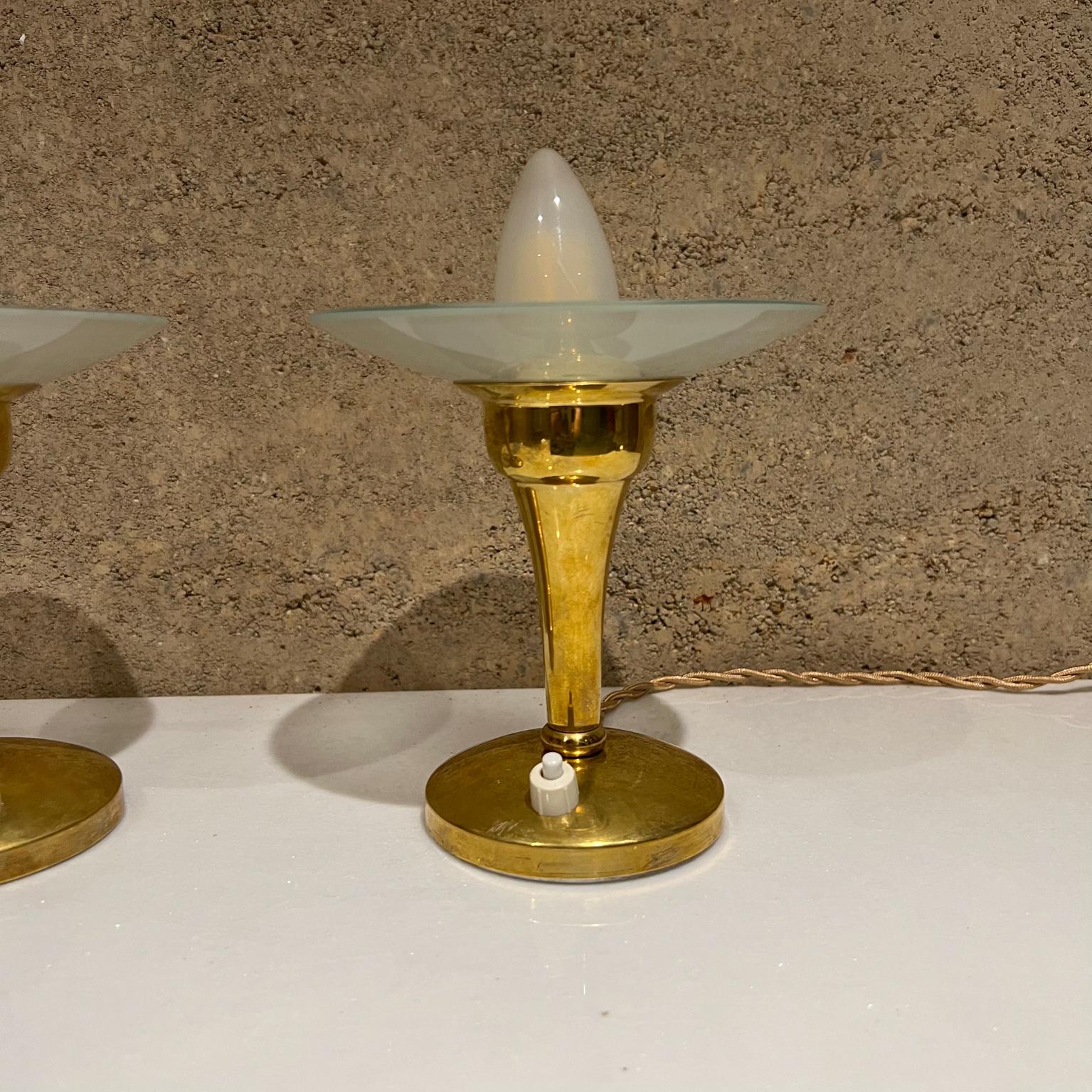 Milieu du XXe siècle 1950s Fabulous Italian Brass Table Lamps Style Gio Ponti Fontana Arte Italy en vente