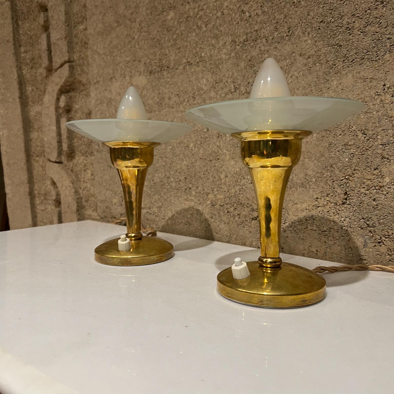 1950s Fabulous Italian Brass Table Lamps Style Gio Ponti Fontana Arte Italy en vente 1
