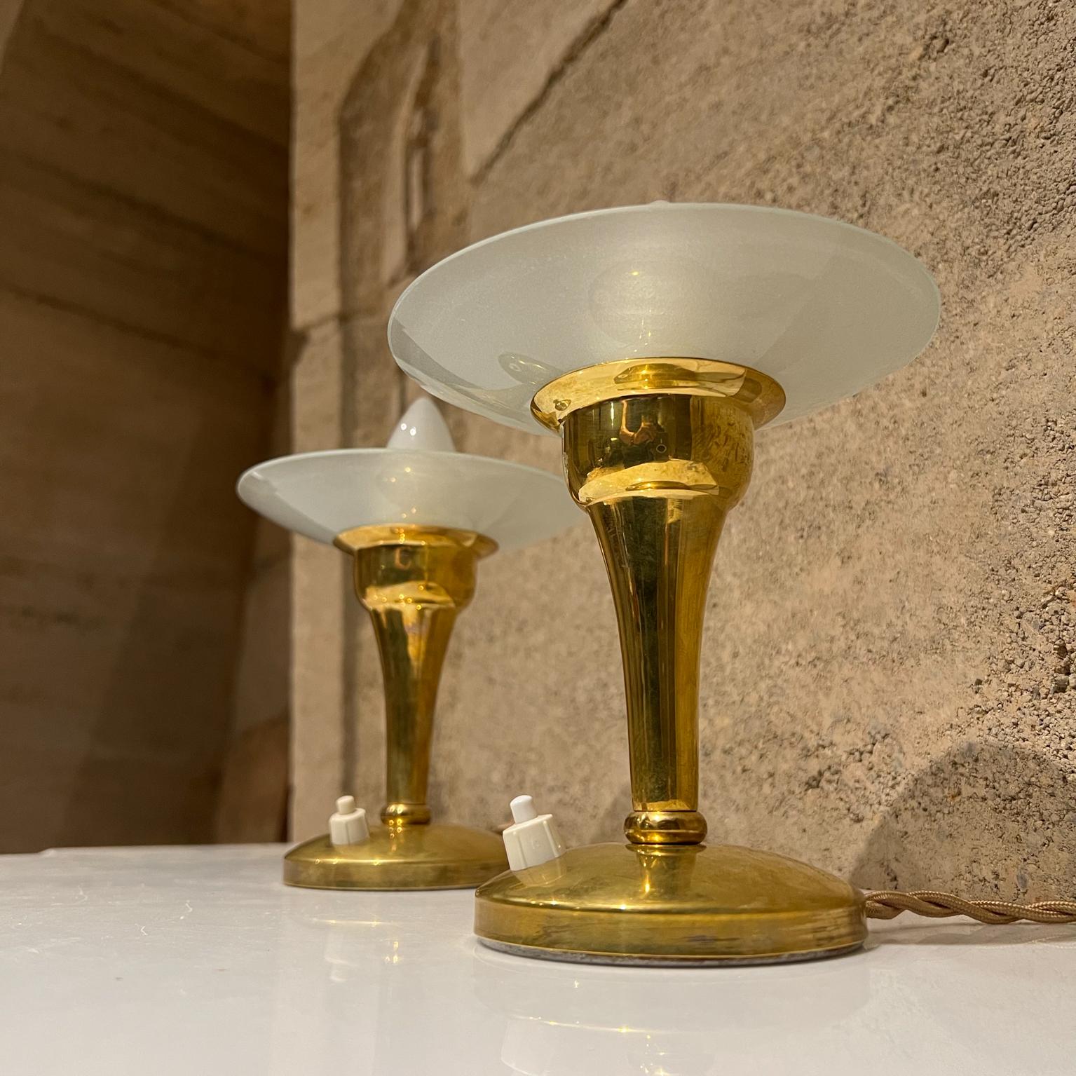 1950s Fabulous Italian Brass Table Lamps Style Gio Ponti Fontana Arte Italy For Sale 4