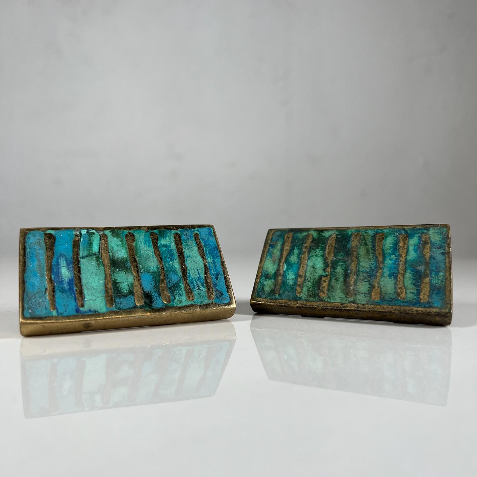 1950s Fabulous Pepe Mendoza Two Drawer Pulls Malachite & Brass Mexico 4