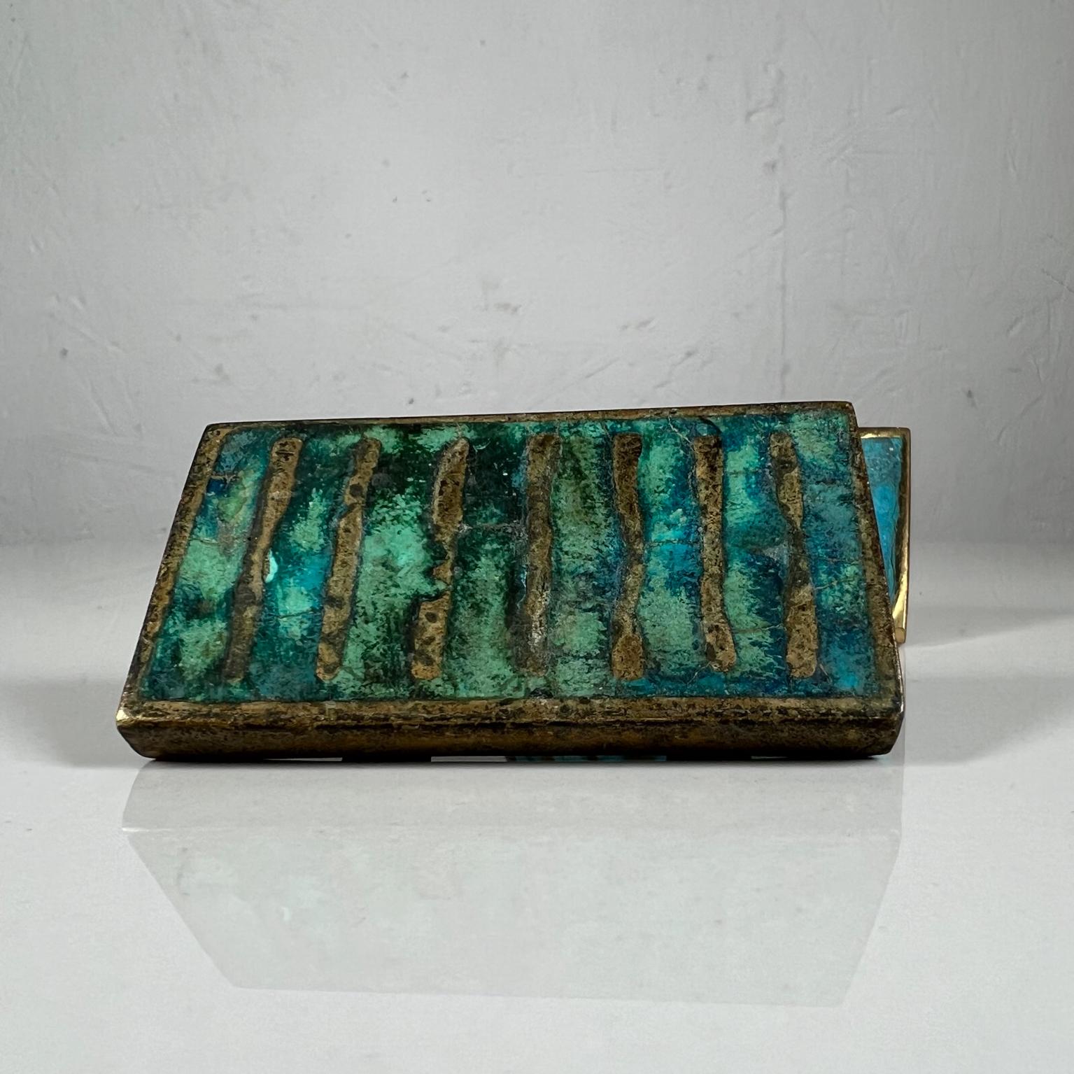 Mid-Century Modern 1950s Fabulous Pepe Mendoza Two Drawer Pulls Malachite & Brass Mexico