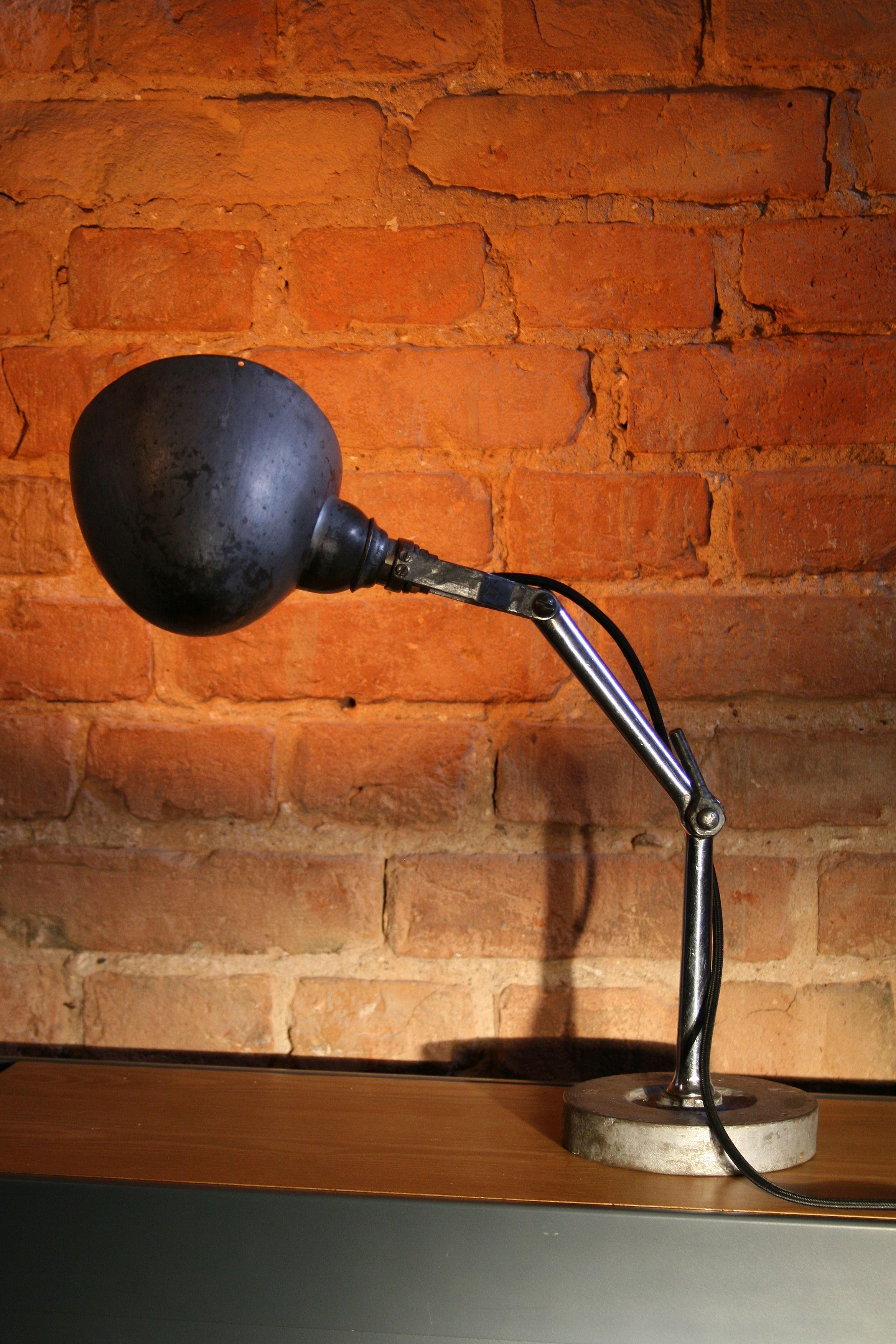 Steel 1950s Factory Workshop Lamp FIS For Sale