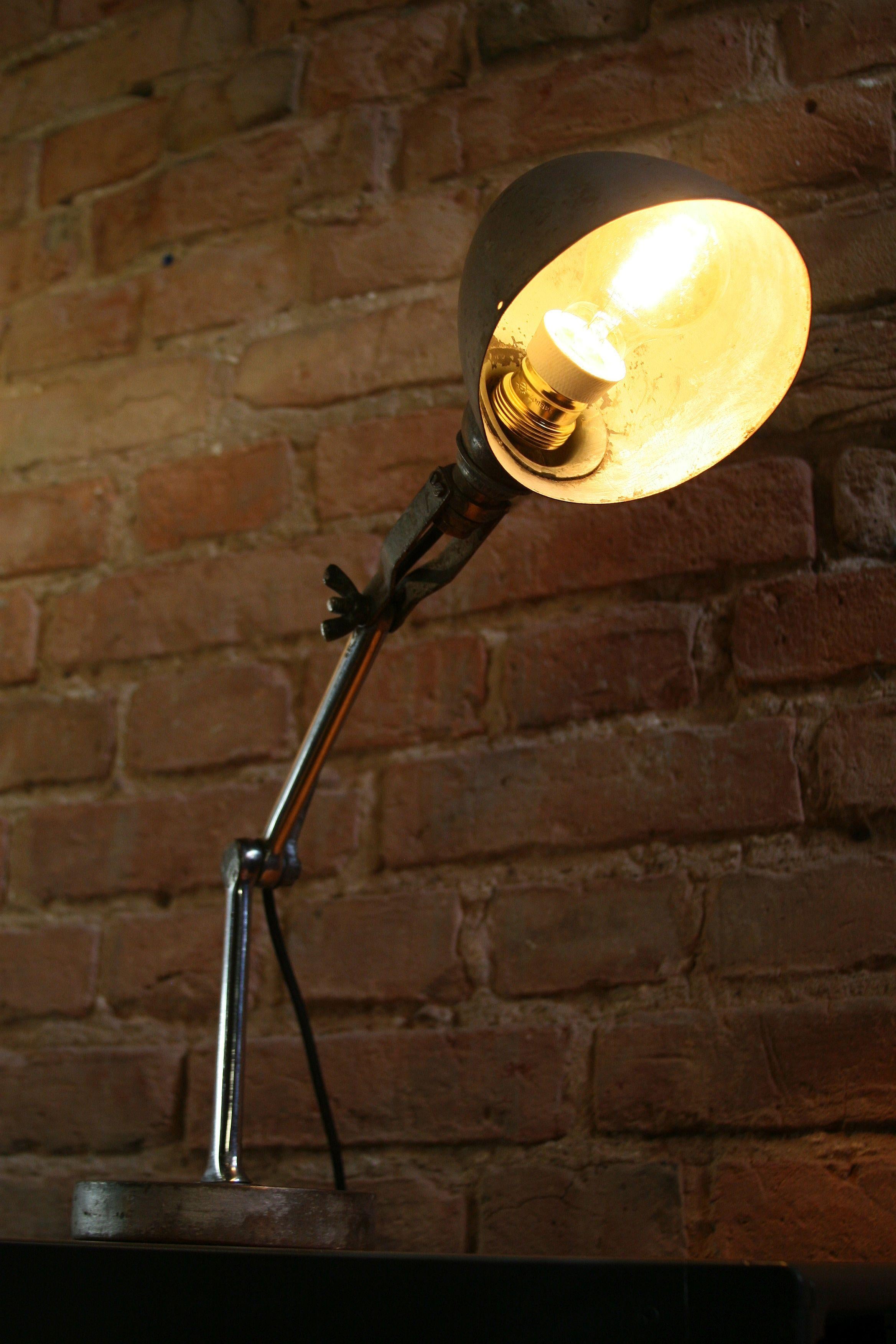 1950s Factory Workshop Lamp FIS For Sale 2