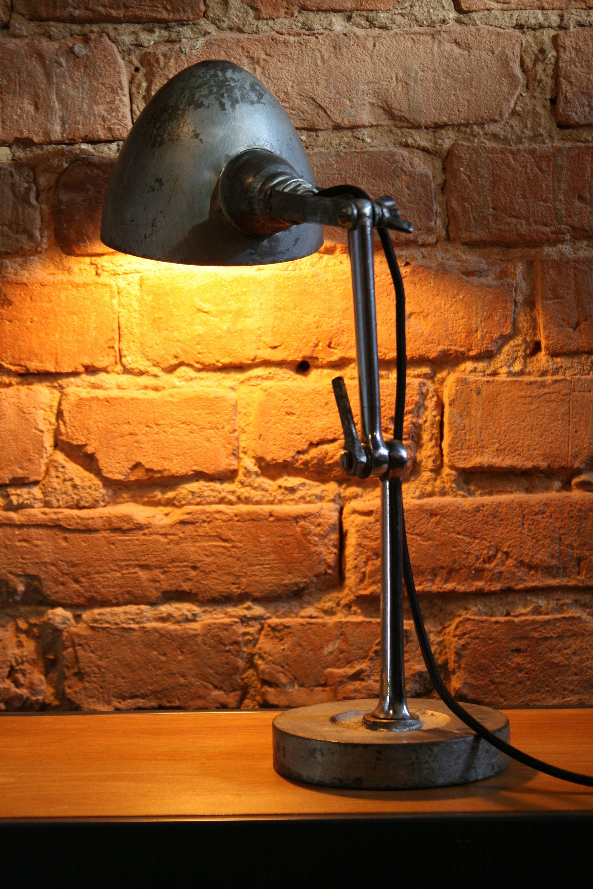 Industrial 1950s Factory Workshop Lamp FIS For Sale